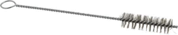 PRO-SOURCE - 2-1/2" Long x 3/4" Diam Stainless Steel Twisted Wire Bristle Brush - Single Spiral, 9" OAL, 0.008" Wire Diam, 0.142" Shank Diam - First Tool & Supply