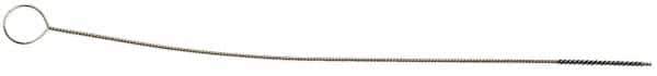 PRO-SOURCE - 4-1/2" Long x 1/2" Diam Horsehair Bristle Brush - Single Spiral, 42" OAL, 0.005" Filament Diam, 0.142" Shank Diam - First Tool & Supply