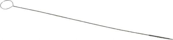 PRO-SOURCE - 1/2" Long x 1/32" Diam Nylon Bristle Brush - Single Spiral, 4" OAL, 0.003" Filament Diam, 0.021" Shank Diam - First Tool & Supply