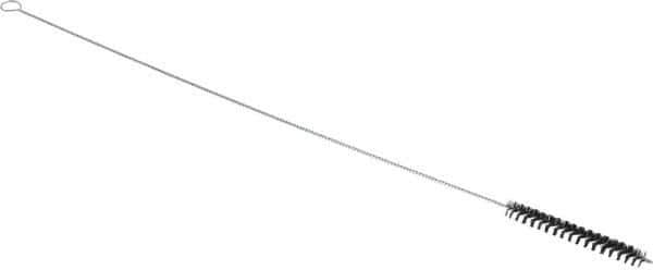 PRO-SOURCE - 4" Long x 1/2" Diam Nylon Bristle Brush - Single Spiral, 26" OAL, 0.01" Filament Diam, 0.128" Shank Diam - First Tool & Supply