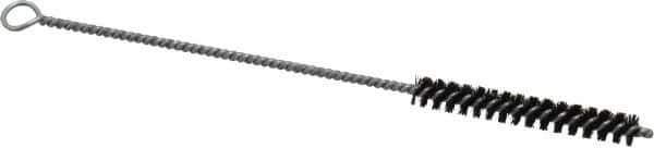 PRO-SOURCE - 2" Long x 1/4" Diam Horsehair Bristle Brush - Single Spiral, 6" OAL, 0.006" Filament Diam, 0.096" Shank Diam - First Tool & Supply