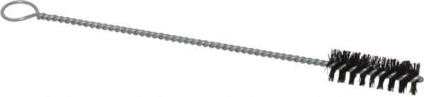 PRO-SOURCE - 1-1/2" Long x 1/2" Diam Horsehair Bristle Brush - Single Spiral, 7-1/2" OAL, 0.005" Filament Diam, 0.096" Shank Diam - First Tool & Supply