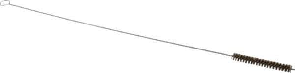 PRO-SOURCE - 4" Long x 1/2" Diam Horsehair Bristle Brush - Single Spiral, 26" OAL, 0.012" Filament Diam, 0.11" Shank Diam - First Tool & Supply