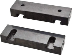 Snap Jaws - 6" Wide x 1-3/4" High x 1" Thick, Flat/No Step Vise Jaw - Soft, Steel, Fixed Jaw, Compatible with 6" Vises - First Tool & Supply