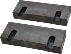 Snap Jaws - 6" Wide x 2-1/4" High x 1" Thick, Flat/No Step Vise Jaw - Soft, Steel, Fixed Jaw, Compatible with 6" Vises - First Tool & Supply