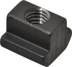 HALDER - M5 Tapped Through T Slot Nut - 5.6mm Slot Width, 10 x 4mm Base Width x Height, 10 x 8mm OAL x Height - First Tool & Supply