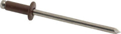 Marson - Button Head Aluminum Open End Blind Rivet - Aluminum Mandrel, 0.126" to 0.187" Grip, 1/4" Head Diam, 0.129" to 0.133" Hole Diam, 0.337" Length Under Head, 1/8" Body Diam - First Tool & Supply