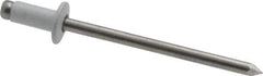 Marson - Button Head Aluminum Open End Blind Rivet - Aluminum Mandrel, 0.063" to 1/8" Grip, 1/4" Head Diam, 0.129" to 0.133" Hole Diam, 0.275" Length Under Head, 1/8" Body Diam - First Tool & Supply