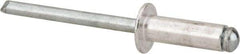 Marson - Button Head Aluminum Open End Blind Rivet - Steel Mandrel, 5/16" to 3/8" Grip, 3/8" Head Diam, 0.192" to 0.196" Hole Diam, 0.575" Length Under Head, 3/16" Body Diam - First Tool & Supply