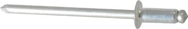 Marson - Button Head Stainless Steel Open End Blind Rivet - Stainless Steel Mandrel, 0.126" to 3/16" Grip, 1/4" Head Diam, 0.129" to 0.133" Hole Diam, 0.337" Length Under Head, 1/8" Body Diam - First Tool & Supply