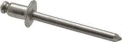 Marson - Button Head Stainless Steel Open End Blind Rivet - Stainless Steel Mandrel, 1/32" to 1/8" Grip, 3/8" Head Diam, 0.192" to 0.196" Hole Diam, 0.325" Length Under Head, 3/16" Body Diam - First Tool & Supply