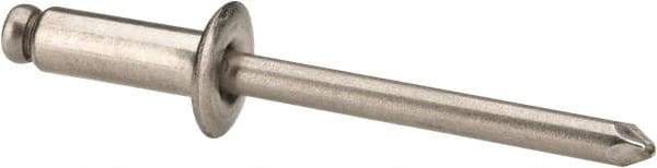 Marson - Button Head Stainless Steel Open End Blind Rivet - Stainless Steel Mandrel, 5/16" to 3/8" Grip, 3/8" Head Diam, 0.192" to 0.196" Hole Diam, 0.575" Length Under Head, 3/16" Body Diam - First Tool & Supply