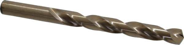 Hertel - 31/64" 135° Cobalt Jobber Drill - Oxide/Gold Finish, Right Hand Cut, Spiral Flute, Straight Shank, 5-7/8" OAL, Split Point - First Tool & Supply