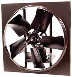 Fantech - 30" Blade, Belt Drive, 1 hp, 10,565 CFM, Drip-proof Exhaust Fan - 34" Opening Height x 34" Opening Width, 16" Deep, 6" Projection, 115/230 Volt, 1 Speed, Single Phase - First Tool & Supply