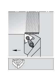 Kennametal - External Thread, Right Hand Cut, 1" Shank Width x 1" Shank Height Indexable Threading Toolholder - 6" OAL, LT 22ER Insert Compatibility, LSS Toolholder, Series LT Threading - First Tool & Supply