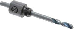 Disston - 9/16 to 1-3/16" Tool Diam Compatibility, Straight Shank, Steel Integral Pilot Drill, Hole Cutting Tool Arbor - 3/8" Min Chuck, Round Shank Cross Section, Quick-Change Attachment, For Blu-Mol Extreme Hole Saws, Blu-Mol Hole Saws - First Tool & Supply