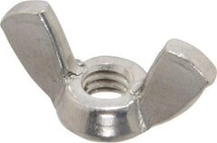 Value Collection - 1/4-20 UNC, Stainless Steel Standard Wing Nut - Grade 316, 1.1" Wing Span, 0.57" Wing Span - First Tool & Supply