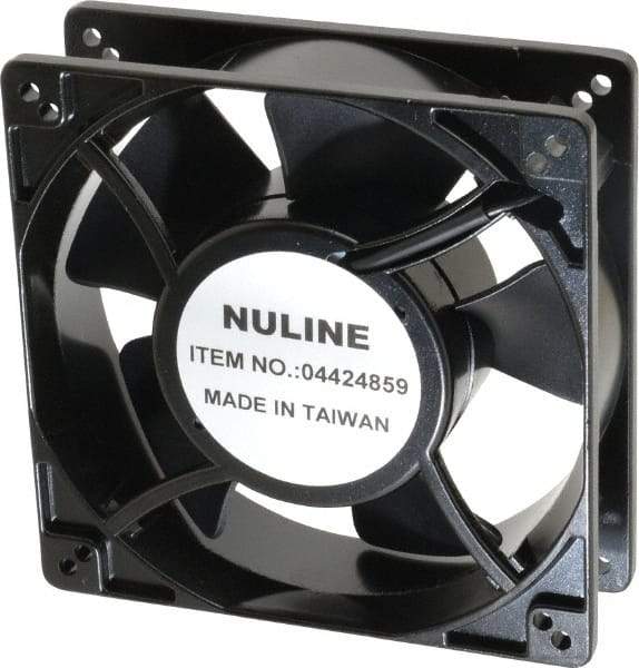 Value Collection - 230 Volts, AC, 130 CFM, Square Tube Axial Fan - 0.19 Amp Rating, 2,650 to 3,100 RPM, 5" High x 5" Wide x 1-1/2" Deep - First Tool & Supply