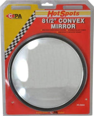 Value Collection - Automotive Full Size Convex Round Mirror with L Bracket - Black, 8-1/2" Mirror Diam - First Tool & Supply