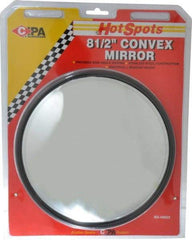 Value Collection - Automotive Full Size Convex Round Mirror with L Bracket - Stainless Steel, 8-1/2" Mirror Diam - First Tool & Supply