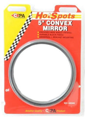 Value Collection - Automotive Full Size Convex Round Mirror with L Bracket - Black, 5" Mirror Diam - First Tool & Supply