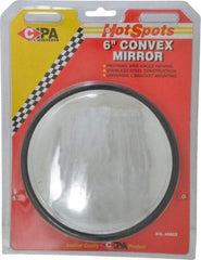 Value Collection - Automotive Full Size Convex Round Mirror with L Bracket - Stainless Steel, 6" Mirror Diam - First Tool & Supply