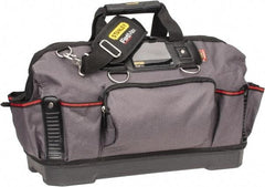 Stanley - 16 Pocket Black & Gray Polyester Tool Bag - 9-1/4" Wide x 19-1/4" Deep x 12-3/4" High - First Tool & Supply