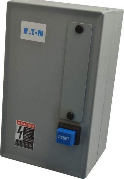 Eaton Cutler-Hammer - 208 Coil VAC, 27 Amp, NEMA Size 1, Nonreversible Enclosed Enclosure NEMA Motor Starter - 7-1/2 hp at 1 Phase, 1 Enclosure Rating - First Tool & Supply