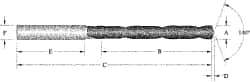 Allied Machine and Engineering - 18mm 140° Solid Carbide Jobber Drill - Bright Finish, Right Hand Cut, Spiral Flute, Straight Shank, 183.3mm OAL, Standard Point - First Tool & Supply