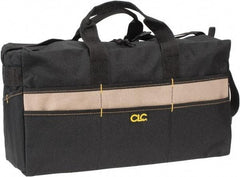 CLC - 17 Pocket Black & Khaki Polyester Tool Bag - 18" Wide x 7" Deep x 9" High - First Tool & Supply