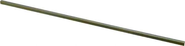 Precision Brand - 12" Long, Gold Dichromate-Plated Key Stock - Medium Carbon Steel - First Tool & Supply