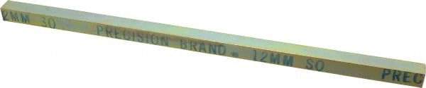 Precision Brand - 12" Long, Gold Dichromate-Plated Key Stock - Medium Carbon Steel - First Tool & Supply