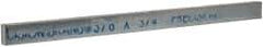 Precision Brand - 12" Long x 3/4" High x 3/8" Wide, Zinc-Plated Key Stock - Low Carbon Steel - First Tool & Supply