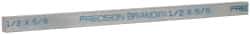 Precision Brand - 12" Long x 5/8" High x 1/2" Wide, Zinc-Plated Key Stock - Low Carbon Steel - First Tool & Supply