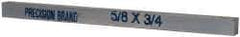 Precision Brand - 12" Long x 3/4" High x 5/8" Wide, Zinc-Plated Key Stock - Low Carbon Steel - First Tool & Supply