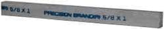 Precision Brand - 12" Long x 1" High x 5/8" Wide, Zinc-Plated Key Stock - Low Carbon Steel - First Tool & Supply