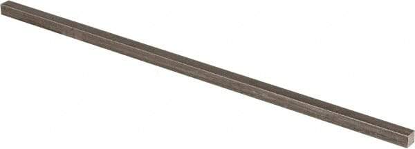 Precision Brand - 12" Long x 5/16" High x 5/16" Wide, Plain Key Stock - Low Carbon Steel - First Tool & Supply