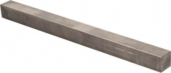 Precision Brand - 12" Long x 7/8" High x 7/8" Wide, Plain Key Stock - Low Carbon Steel - First Tool & Supply