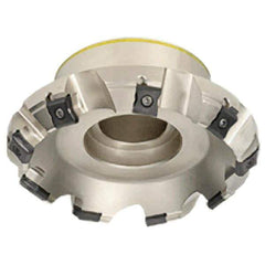 Iscar - 120mm Cut Diam, 32mm Arbor Hole, 7.5mm Max Depth of Cut, 45° Indexable Chamfer & Angle Face Mill - 12 Inserts, LN.. 1506.. Insert, Left Hand Cut, 12 Flutes, Series TangMill - First Tool & Supply