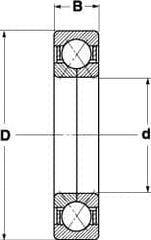 SKF - Radial Ball Bearings; Type: 4 Point Angular Contact Ball Bearing ; Style: Open ; Bore Diameter (mm): 60.00 ; Outside Diameter (mm): 110.00 ; Width (mm): 22.00 ; Flange Type: Without Flange - Exact Industrial Supply