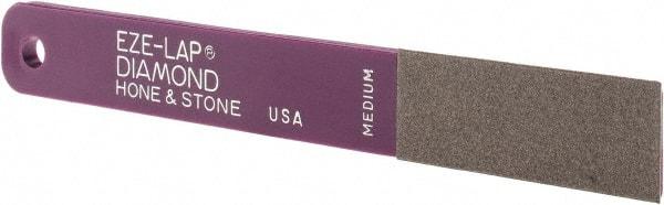 Eze Lap - Medium, 2" Length of Cut, Single End Diamond Hone - 400 Grit, 3/4" Wide x 3/16" High - First Tool & Supply