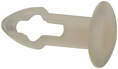 Made in USA - 5/32" Hole Diam, Keyhole Shank, Nylon Panel Rivet - 9/32" Material Thickness, 5/16" Head Diam - First Tool & Supply