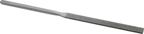 Strauss - 8-1/2" OAL Coarse Equalling Needle Diamond File - 7/16" Wide x 7/64" Thick, 4-3/8 LOC, 181 Grit - First Tool & Supply