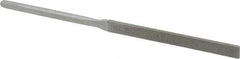 Strauss - 8-1/2" OAL Fine Equalling Needle Diamond File - 7/16" Wide x 7/64" Thick, 4-3/8 LOC, 91 Grit - First Tool & Supply