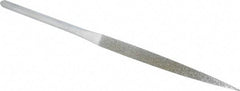 Strauss - 8-1/2" OAL Coarse Three Square Needle Diamond File - 3/8" Wide x 3/8" Thick, 4-3/8 LOC, 181 Grit - First Tool & Supply