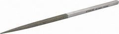 Strauss - 8-1/2" OAL Fine Square Needle Diamond File - 1/4" Wide x 1/4" Thick, 4-3/8 LOC, 91 Grit - First Tool & Supply