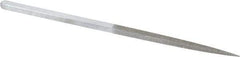 Strauss - 8-1/2" OAL Medium Square Needle Diamond File - 1/4" Wide x 1/4" Thick, 4-3/8 LOC, 126 Grit - First Tool & Supply