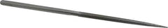 Strauss - 8-1/2" OAL Medium Round Needle Diamond File - 1/4" Wide x 1/4" Thick, 4-3/8 LOC, 126 Grit - First Tool & Supply