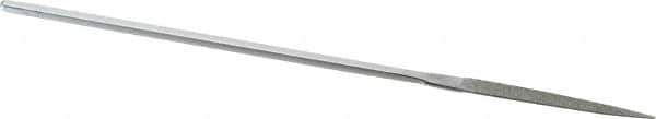 Strauss - 5-1/2" OAL Fine Half Round Needle Diamond File - 11/64" Wide x 1/16" Thick, 1-5/8 LOC, 91 Grit - First Tool & Supply