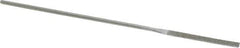 Strauss - 5-1/2" OAL Fine Equalling Needle Diamond File - 5/32" Wide x 3/32" Thick, 1-5/8 LOC, 91 Grit - First Tool & Supply